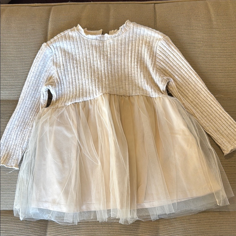 Zara girls Knit and Tulle Dress